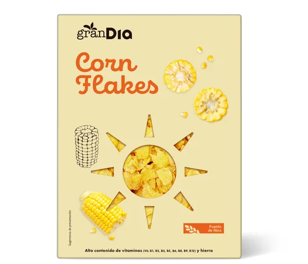Cereales copos de maíz corn flakes Gran Dia 500 g 2