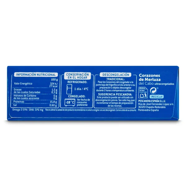 Corazones de merluza Pescanova 500 g 4