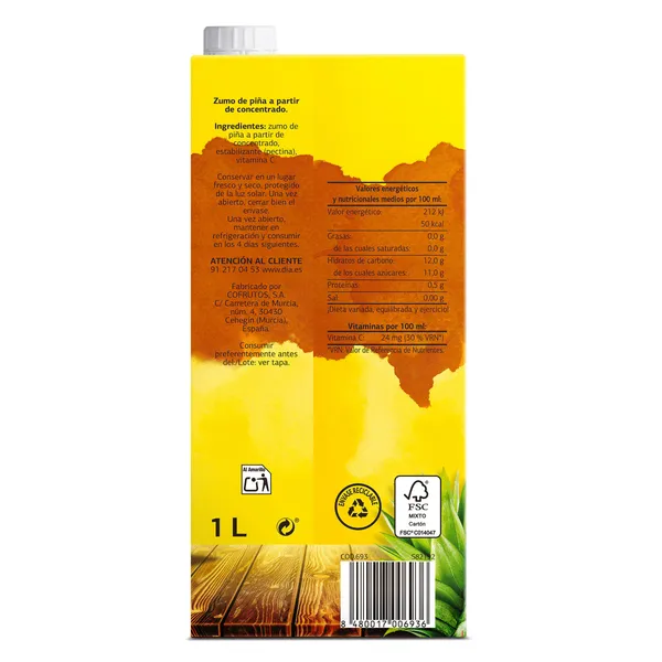 Zumo de piña Dia Saborfera 1 L 4