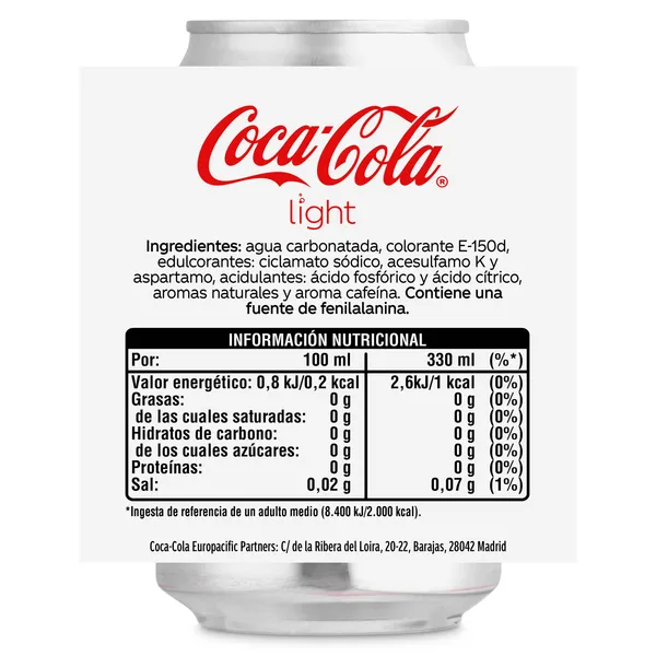 Coca-Cola light 330 ml 3