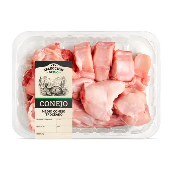 Medio conejo troceado Selección de Dia 800 g aprox. 2