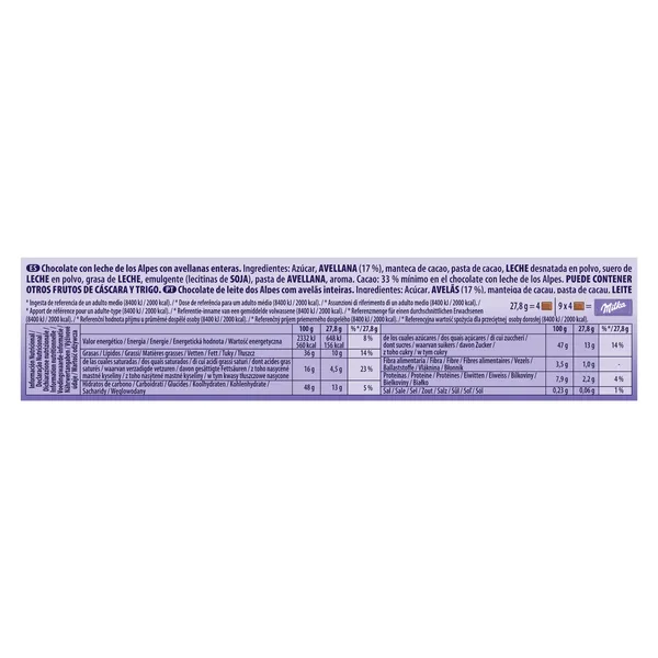 Chocolate con leche con avellanas Milka 250 g 4