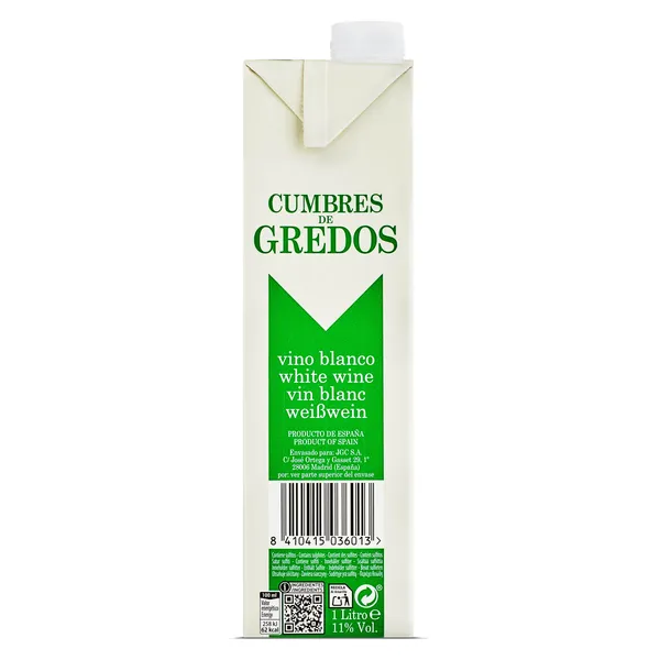 Vino blanco Cumbre de Gredos brik 1 L 3
