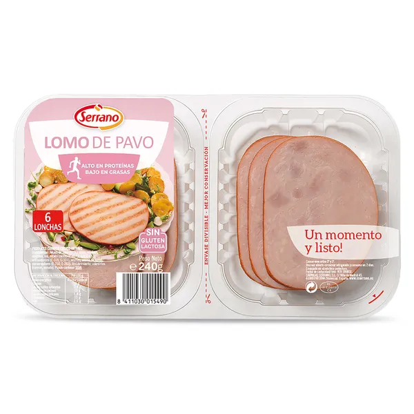 Fiambre de lomo de pavo Serrano 240 g 2