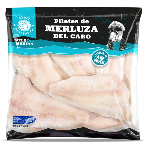 Filetes de merluza del cabo sin piel MSC Dia Mari Marinera 600 g 2