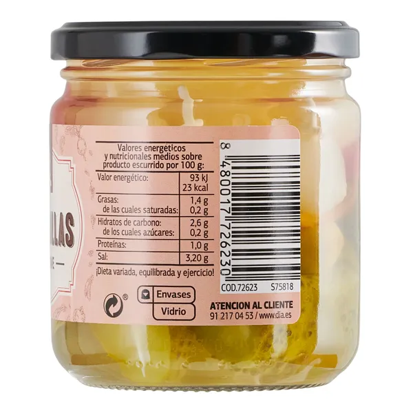 Banderillas dulces Vegecampo de Dia frasco 140 g 2