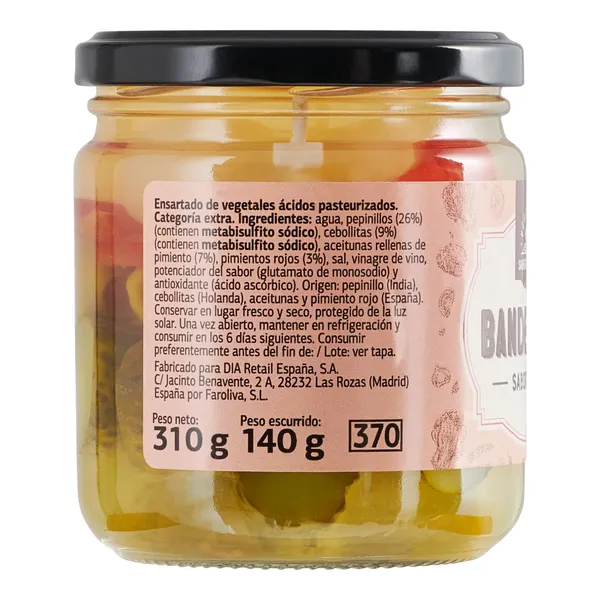 Banderillas dulces Vegecampo de Dia frasco 140 g 3