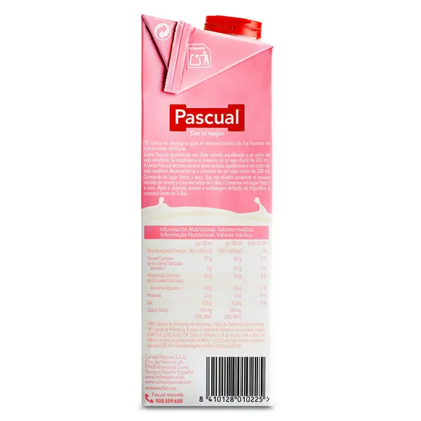 Leche desnatada Pascual 1 L 3