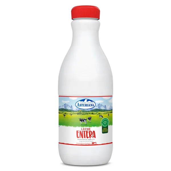 Leche entera Asturiana botella 1.5 L 2