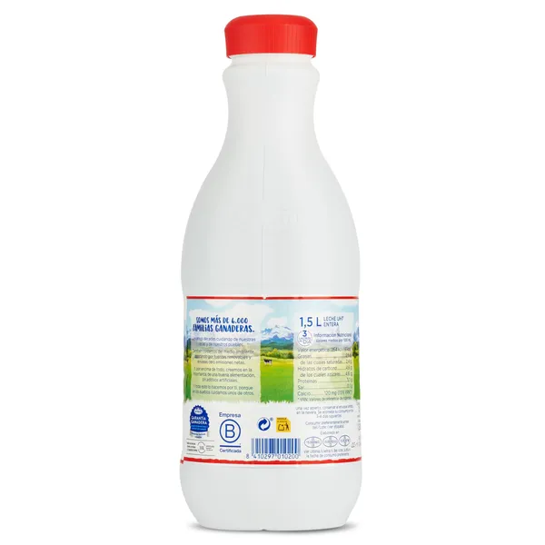 Leche entera Asturiana botella 1.5 L 3