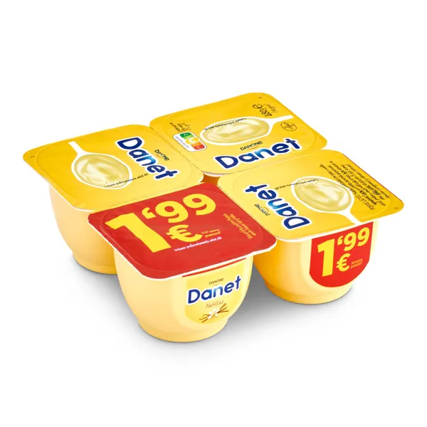 Natillas de vainilla Danet pack 4 x 120 g