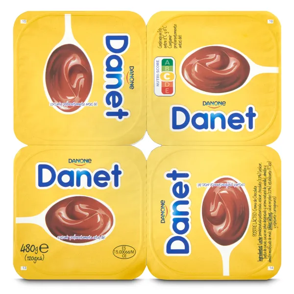 Natillas de chocolate Danet pack 4 x 120 g 2