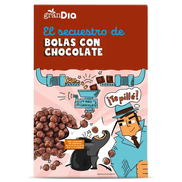 Cereales de bolas con chocolate Gran Dia 500 g 2