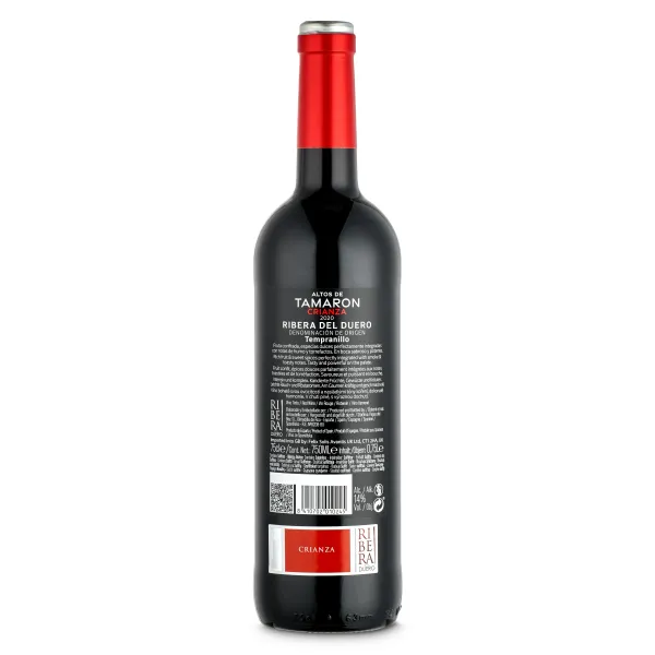 Vino tinto crianza D.O. Ribera del Duero Altos del Tamarón botella 75 cl 2