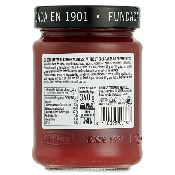 Mermelada de fresa extra Helios 340 g 3