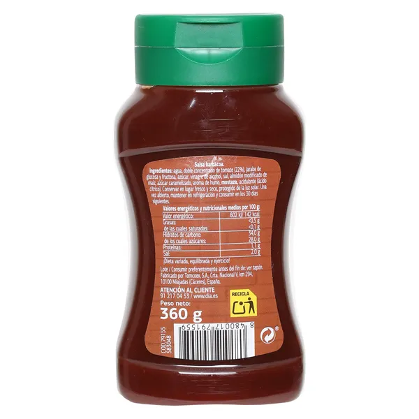 Salsa barbacoa Salseo de Dia bote 360 g 2