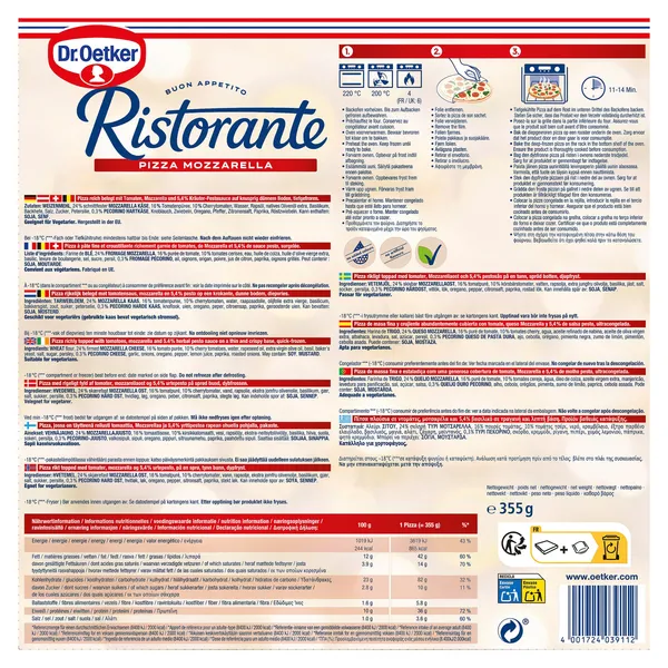 Pizza mozzarella Dr. Oetker Ristorante 355 g 3