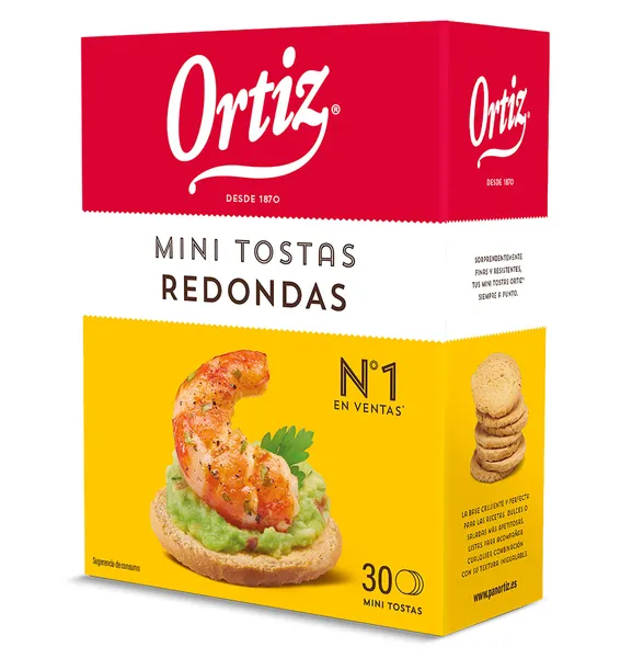 Mini tostas redondas Ortiz caja 100 g