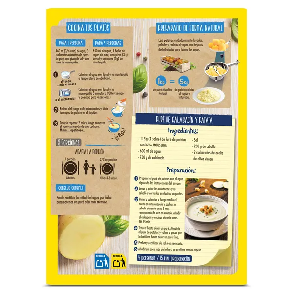 Puré de patatas con leche Mousline 230 g 3