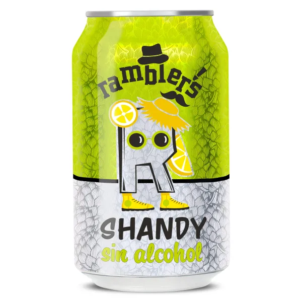 Cerveza shandy sin alcohol Dia Ramblers 33 cl 2