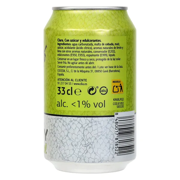 Cerveza shandy sin alcohol Dia Ramblers 33 cl 3