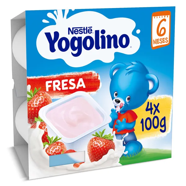 Postre lacteo fresa Nestlé Yogolino pack 4 x 100 g 3