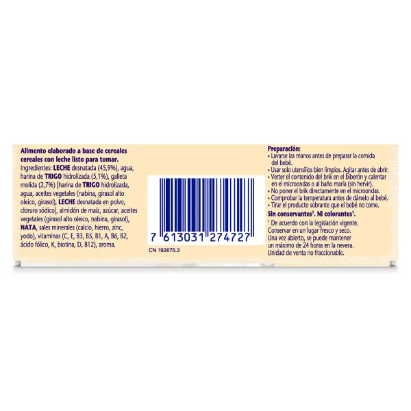 Papilla líquida leche y cereales galleta Nestlé 2 x 250 ml 4