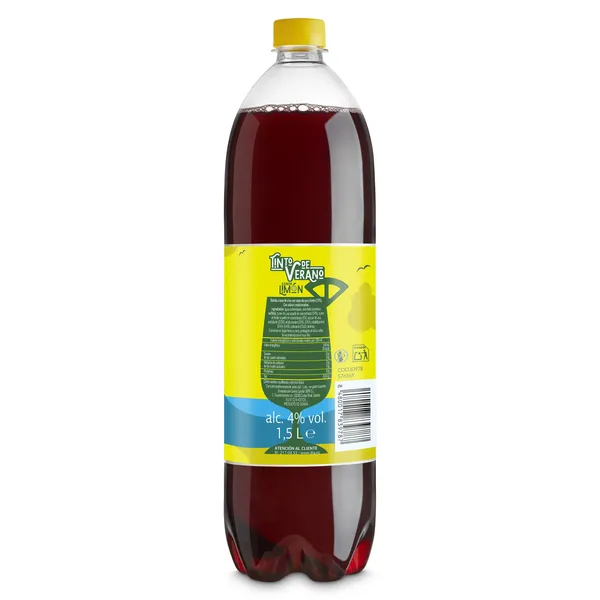 Tinto de verano con Limón Fiesta del dia botella 1.5 L 2