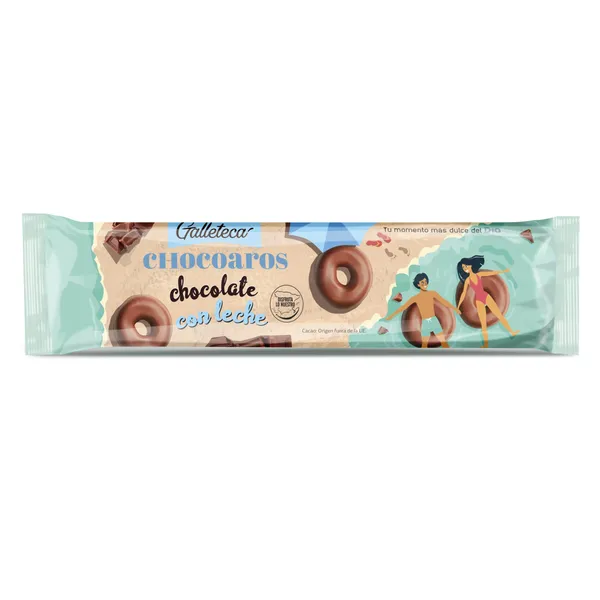 Roscos de galleta con chocolate con leche chocoaros Galleteca de Dia 128 g 2
