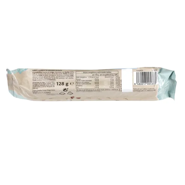 Roscos de galleta con chocolate con leche chocoaros Galleteca de Dia 128 g 3