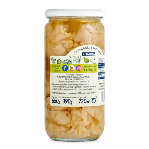 Coliflor Ybarra frasco 400 g 3