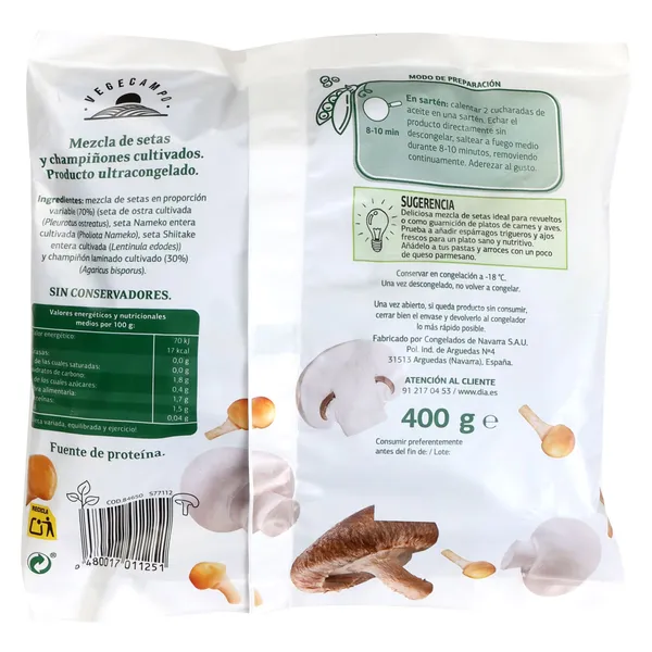 Mezcla de setas Dia Vegecampo 400 g 3
