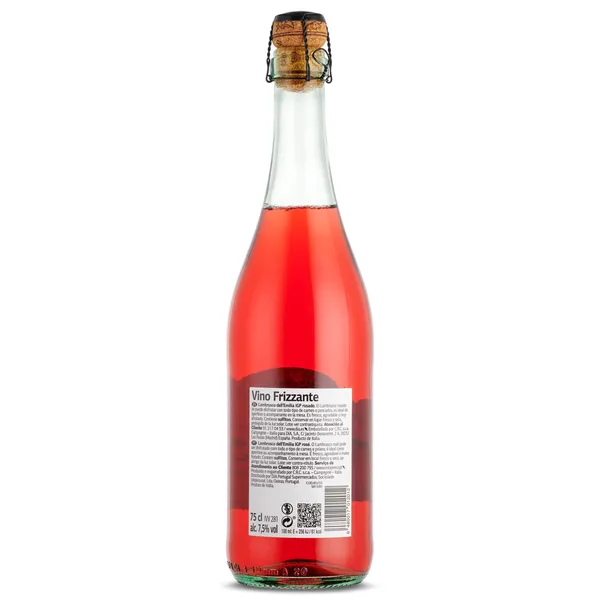 Vino rosado lambrusco Dante botella 75 cl 2