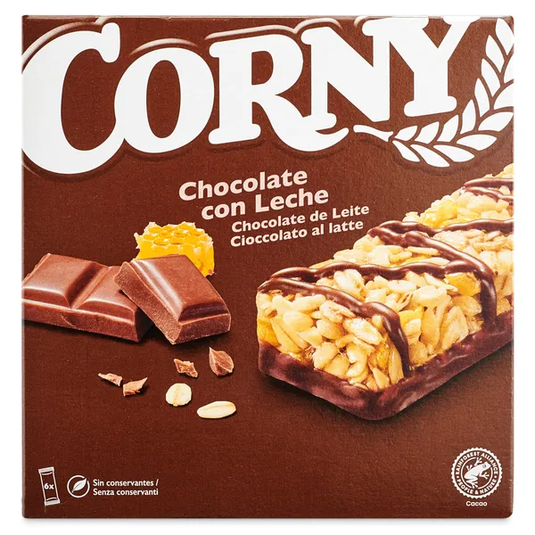 Barritas de cereales con chocolate con leche Corny caja 150 g 2