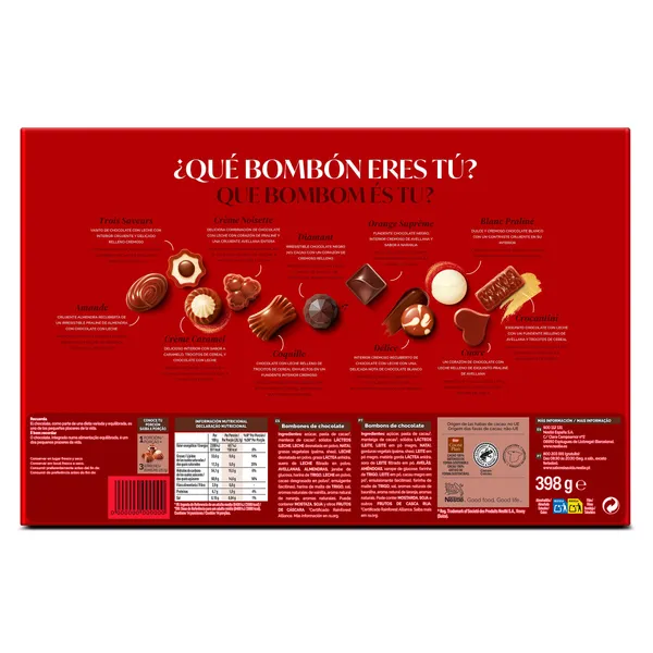 Bombones surtidos Nestlé Caja Roja caja 398 g 3