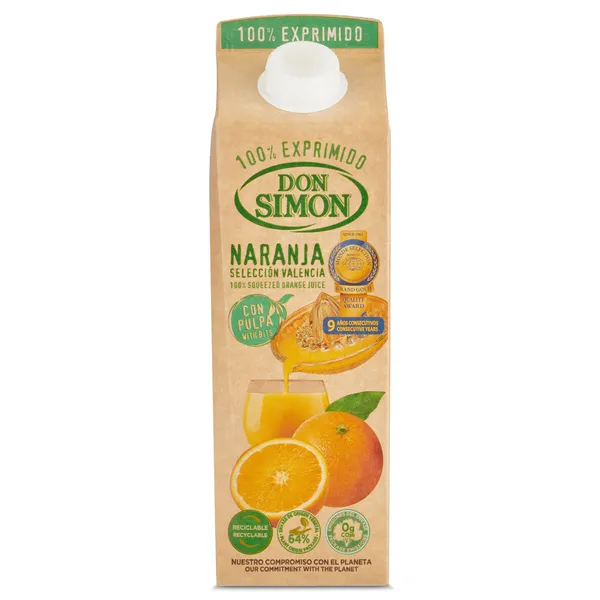 Zumo de naranja con pulpa Don Simón 1 L 2