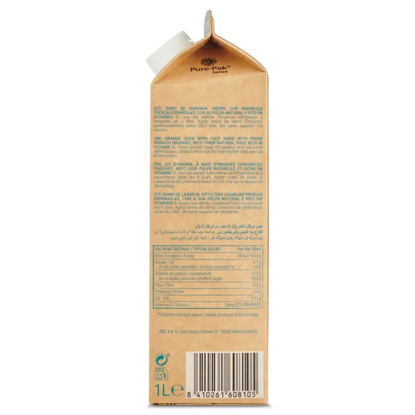 Zumo de naranja con pulpa Don Simón 1 L 4