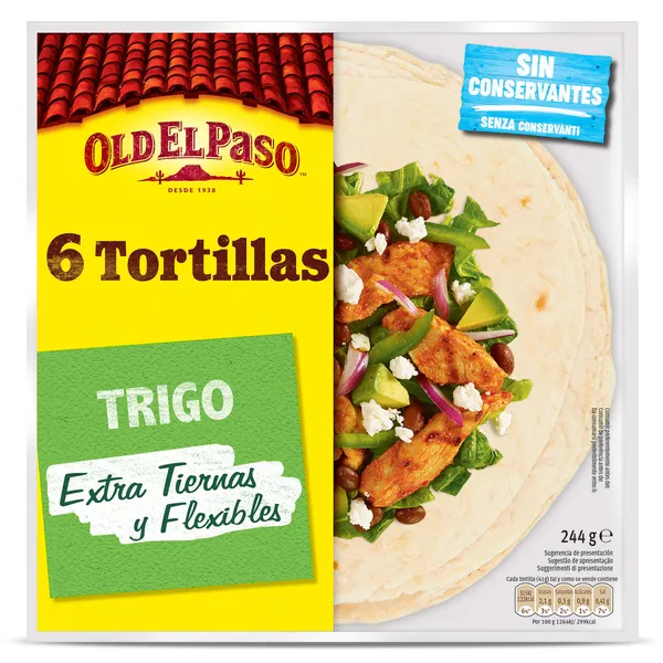Tortillas de trigo Old El Paso 244 g