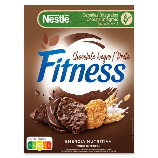 Cereales integrales con chocolate negro Nestlé Fitness caja 375 g 2