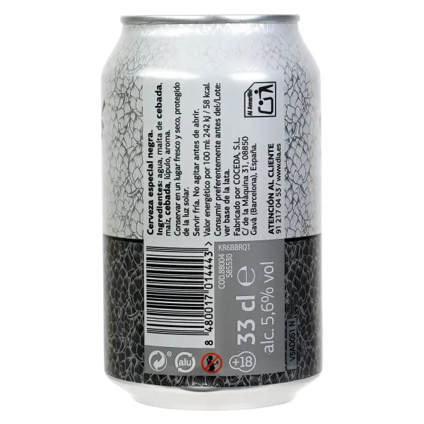 Cerveza negra Dia Ramblers 33 cl 2