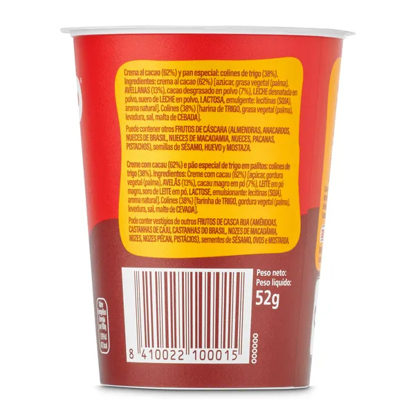 Palitos de pan y crema de cacao Bollycao vaso 52 g 3