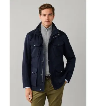 Hackett London para hombre. HM4000218 Chaqueta Velospeed azul marino (XL), Casual, Poliéster