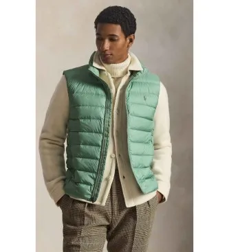 Polo Ralph Lauren para hombre. 710967775010 Chaleco Colden plegable de plumón verde (M), Outdoor, Poliéster Reciclado
