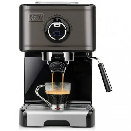 Black&Deker Bxco1200e Cafetera 1200W, 15 Bares, Boquilla De Vapor