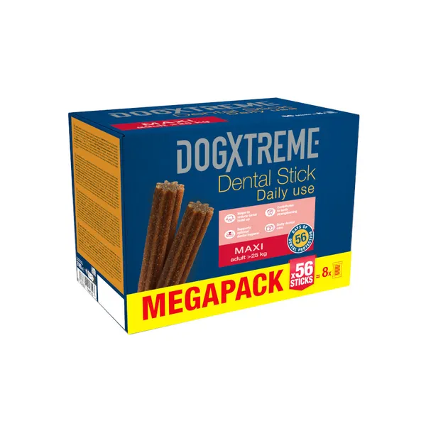 56 barritas Dogxtreme Dental Stick Razas Grandes Snack para perros