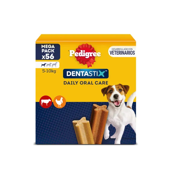 56 barritas Pedigree Dentastix Snacks Dentales para perros pequeños