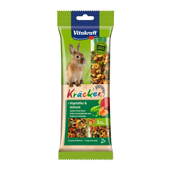 2 barritas Vitakraft Kräcker Barritas Verduras para conejos