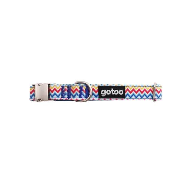 Gotoo Collar estampado rayas zig-zag para perros