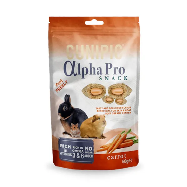 0.05 KG Cunipic Alpha Pro Chuches Zanahoria para roedores