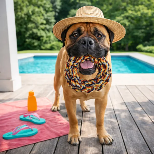 Summer Vibes Mordedor Anillo de Cuerda Juguete para perros